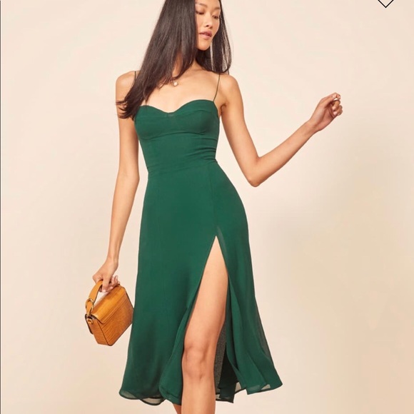 Reformation Dresses & Skirts - Emerald green reformation dress